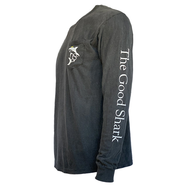 "THE GOOD SHARK" LONG SLEEVE POCKET TEE