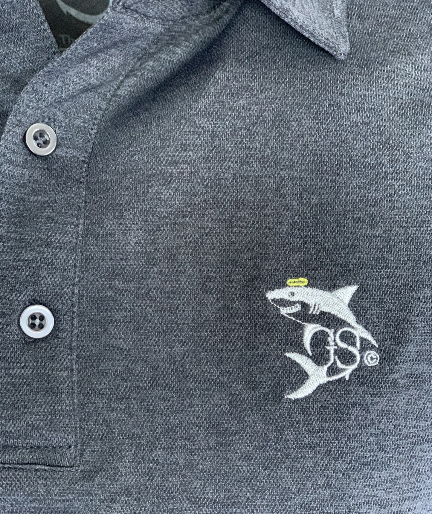 EMBROIDERED "GOOD SHARK" POLO